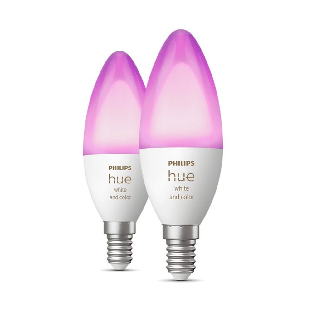 Philips Hue White and Color Ambiance LED-Kerze E14 RGBW Bluetooth Doppelpack