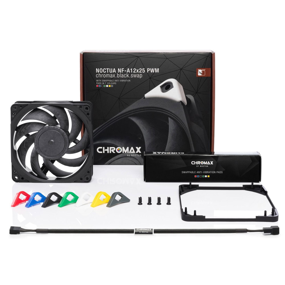 Noctua NF-A12x25 PWM chromax.black.swap 120mm Lüfter schwarz
