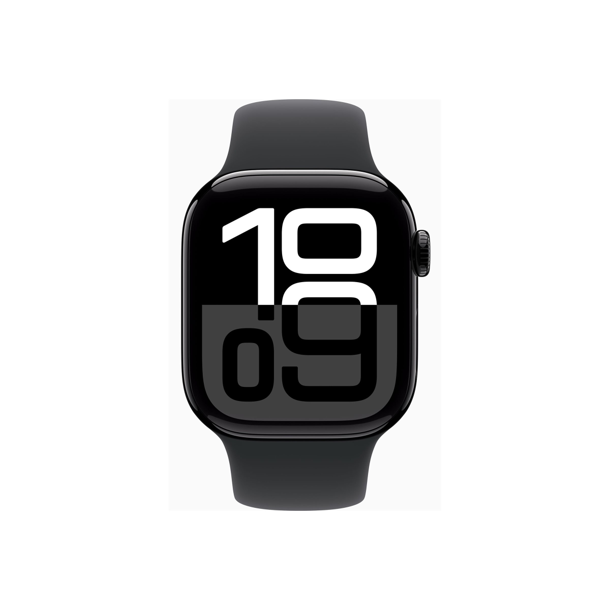 Apple Watch Series 10 4G 42mm Aluminium Diamantschwarz Sportarmband Schwarz S/M