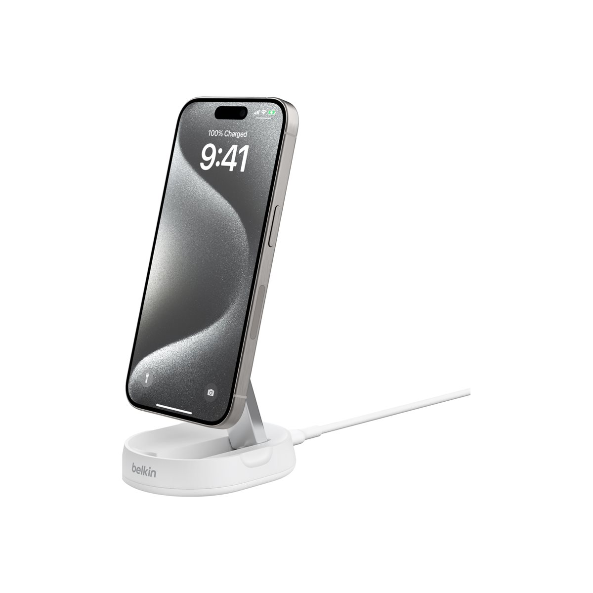 Belkin BoostCharge Pro induktive Ladestation 15W Qi2 mit Netzteil weiß