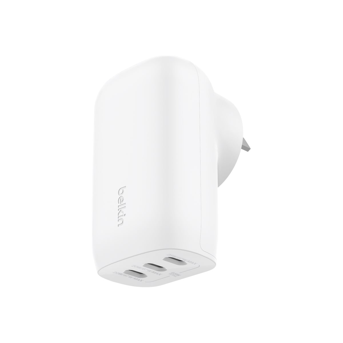 Belkin BoostCharge USB-C-Ladegerät 67W 3-Port PPS weiß