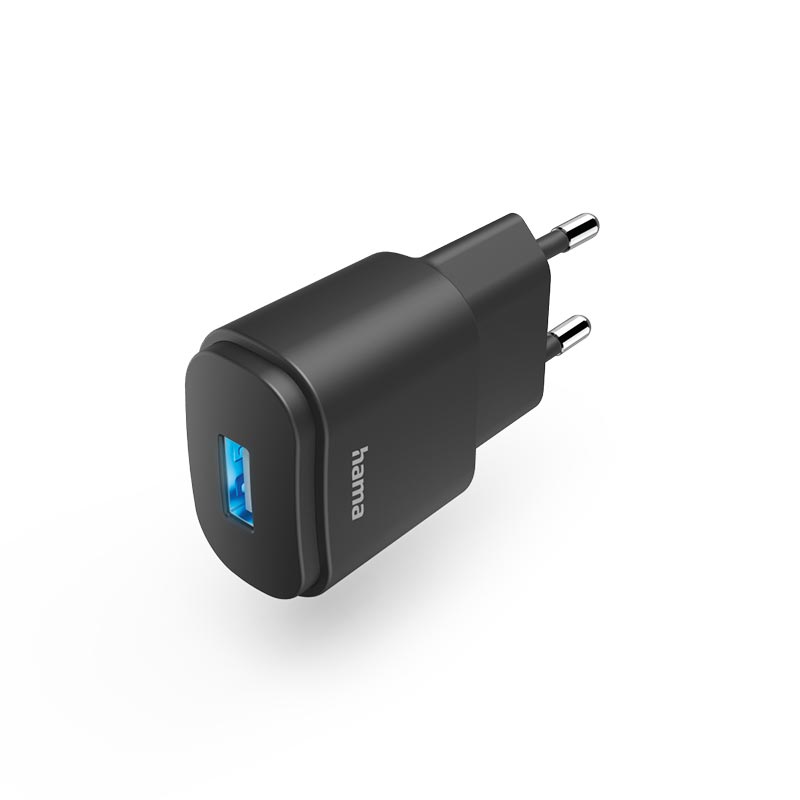 Hama Ladegerät mit USB-A-Buchse, 6 W, Schwarz