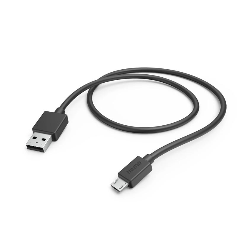 Hama Ladekabel, USB-A - Micro-USB, 1 m, Schwarz