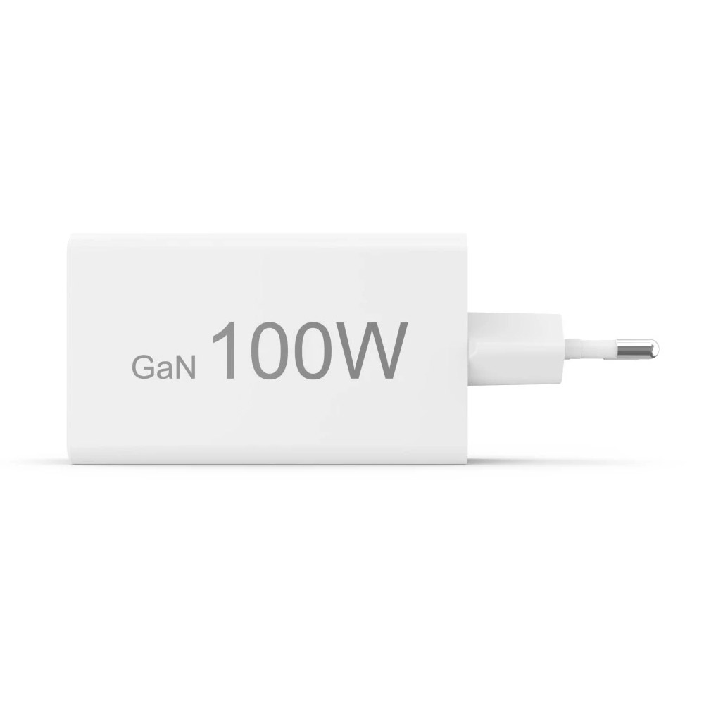 Hama Schnellladegerät, GaN, 2x USB-C, 1x USB-A, Mini-Ladegerät, PD, 100 W, Weiß