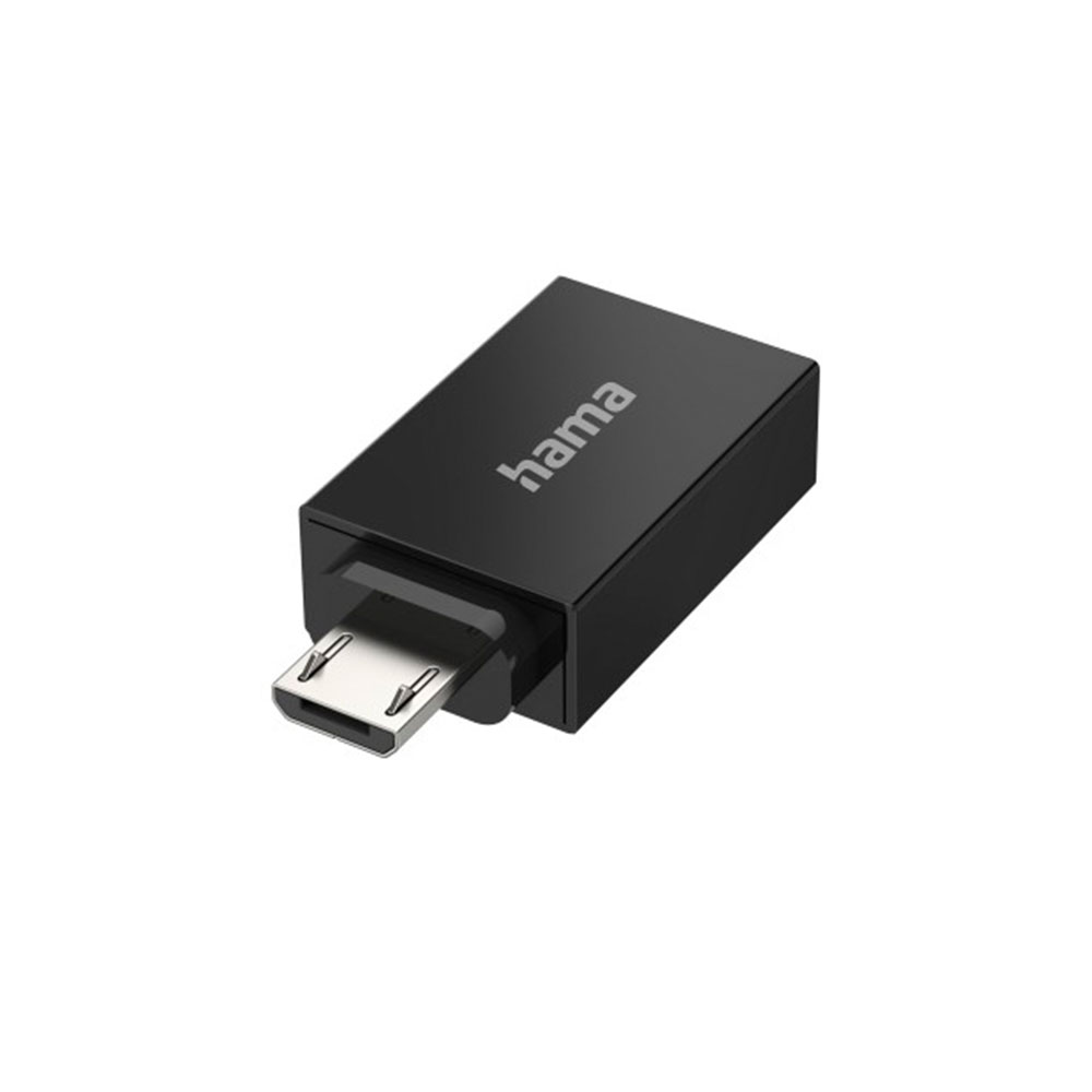 Hama USB-OTG-Adapter, Micro-USB-Stecker - USB-Buchse, USB 2.0, 480 Mbit/s