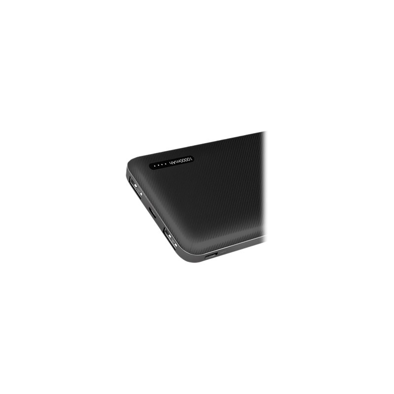 LogiLink PA0257 10000mAh Powerbank inkl. 2-in-1 Kabel schwarz