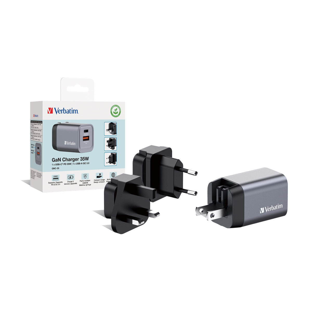 Verbatim GaN Charger 35W USB-C Ladegerät