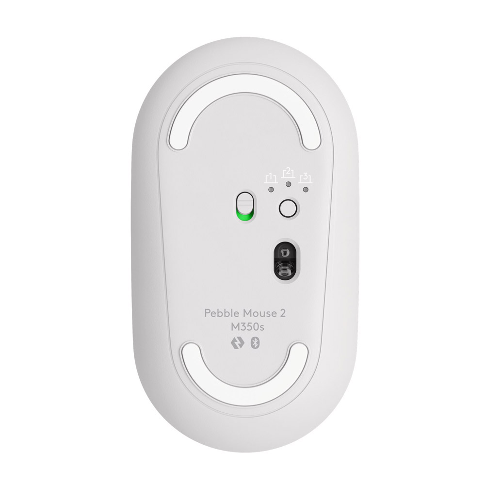 Logitech Pebble Mouse 2 M350s schlanke kabellose Bluetooth-Maus weiß