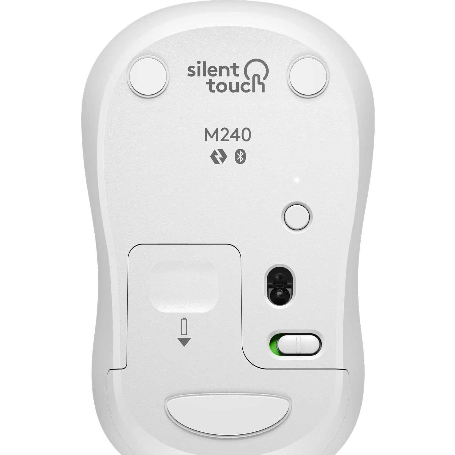 Logitech M240 Silent Bluetooth Maus weiß