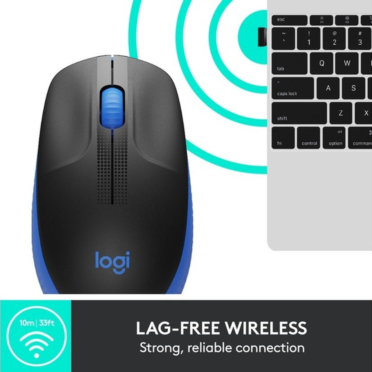 Logitech kabellose Maus M190 blau