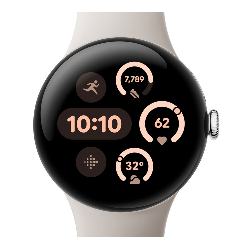 Google Pixel Watch 3 41mm Bluetooth Smartwatch polished silver