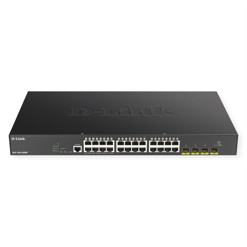 D-Link DGS-1250-28XMP-E, 28-Port Layer 2-3 Smart Managed Gigabit Switch