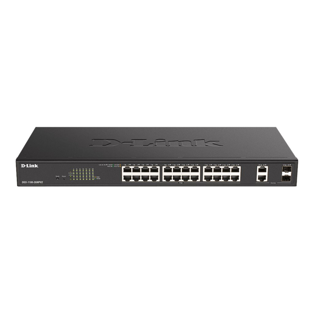 D-Link DGS-1100-26MPV2/E 26-Port Gigabit Max PoE Smart Switch