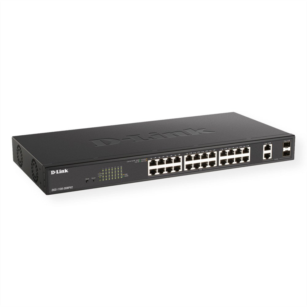 D-Link DGS-1100-26MPV2/E 26-Port Gigabit Max PoE Smart Switch