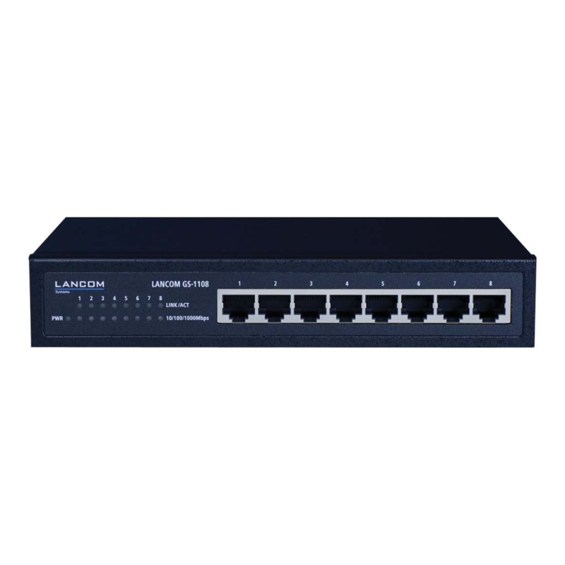 LANCOM GS-1108 Unmanaged Gigabit Ethernet Switch 8 Ports