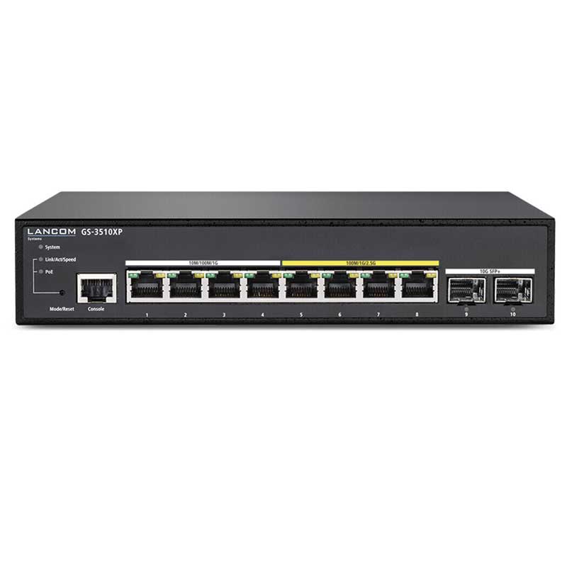 Lancom GS-3510XP Managed L3-Lite 4x1 4x2.5 GBE 2xSFP+ PoE Switch (61849)