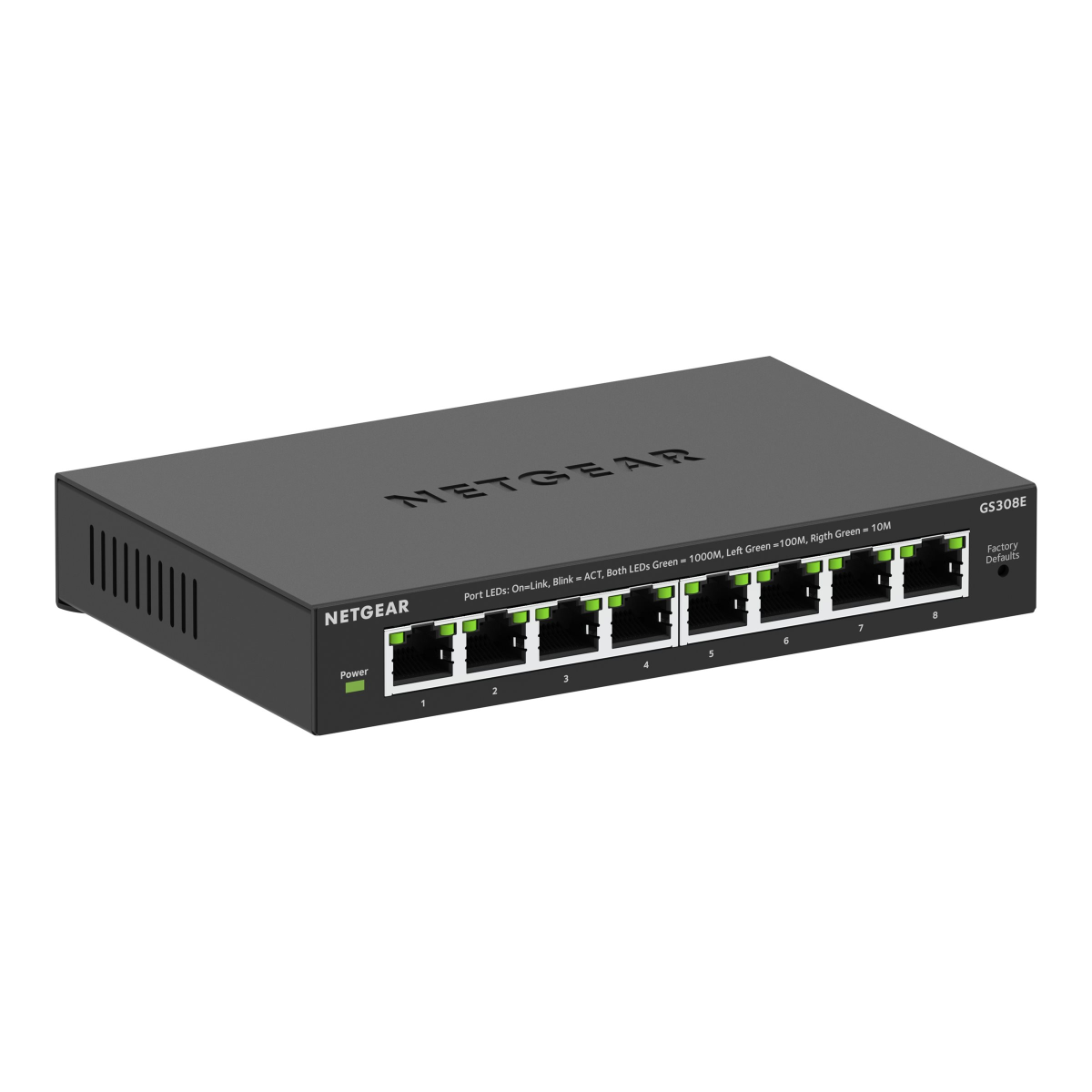 Netgear GS308E Managed Switch 8-Port Gigabit schwarz