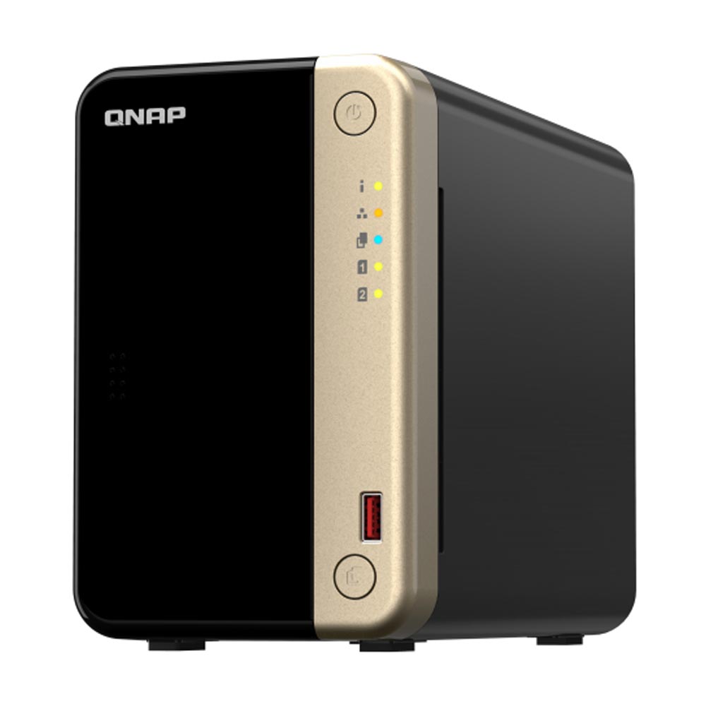 QNAP TS-264-8G 2-Bay, 2 x M.2 Slots, 2.5GbE Desktop NAS, 2-Bay 8GB RAM