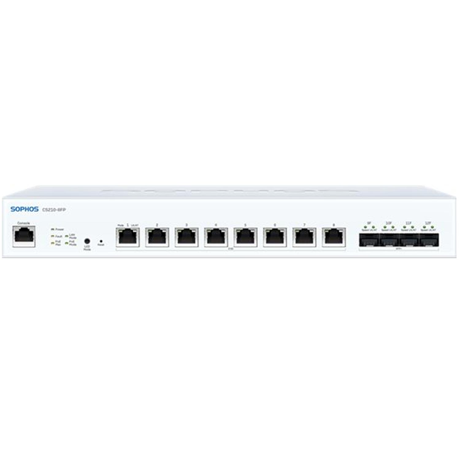 Sophos CS210-8FP Sophos Switch MME - 8 port (8x2.5G) with Full EU power cord