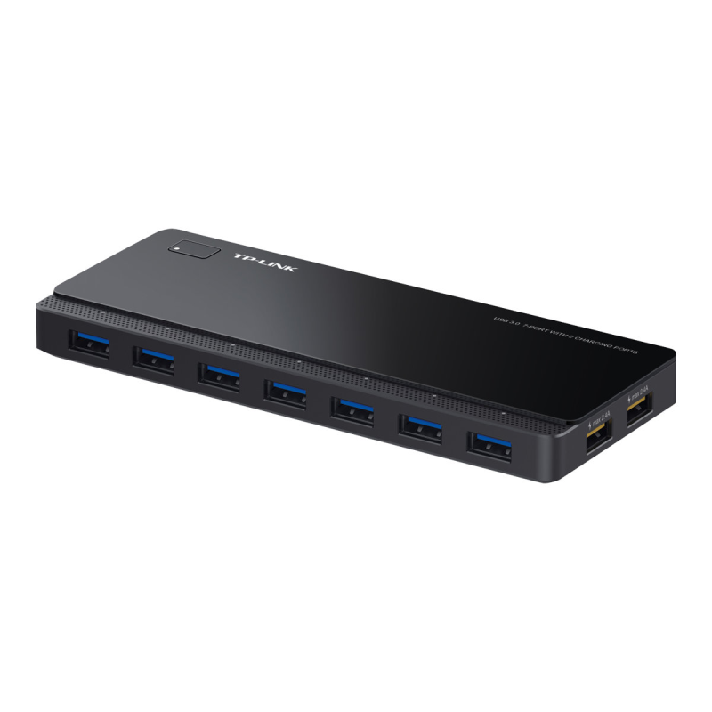 TP-Link UH720 7-Port USB 3.0 HUB + 2 Ladeports für Tablet und Smartphone schwarz