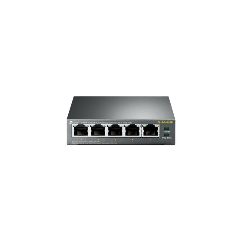 TP-Link TL-SF1005P 5-Port Fast Ethernet PoE Switch mit 4 PoE+ Ports
