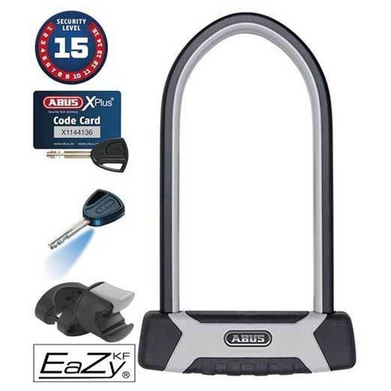 ABUS Bügelschloss Granit XPlus 540 + Eazy KF Fahrradschloss Sicherheitslevel 15 300 mm Bügelhöhe