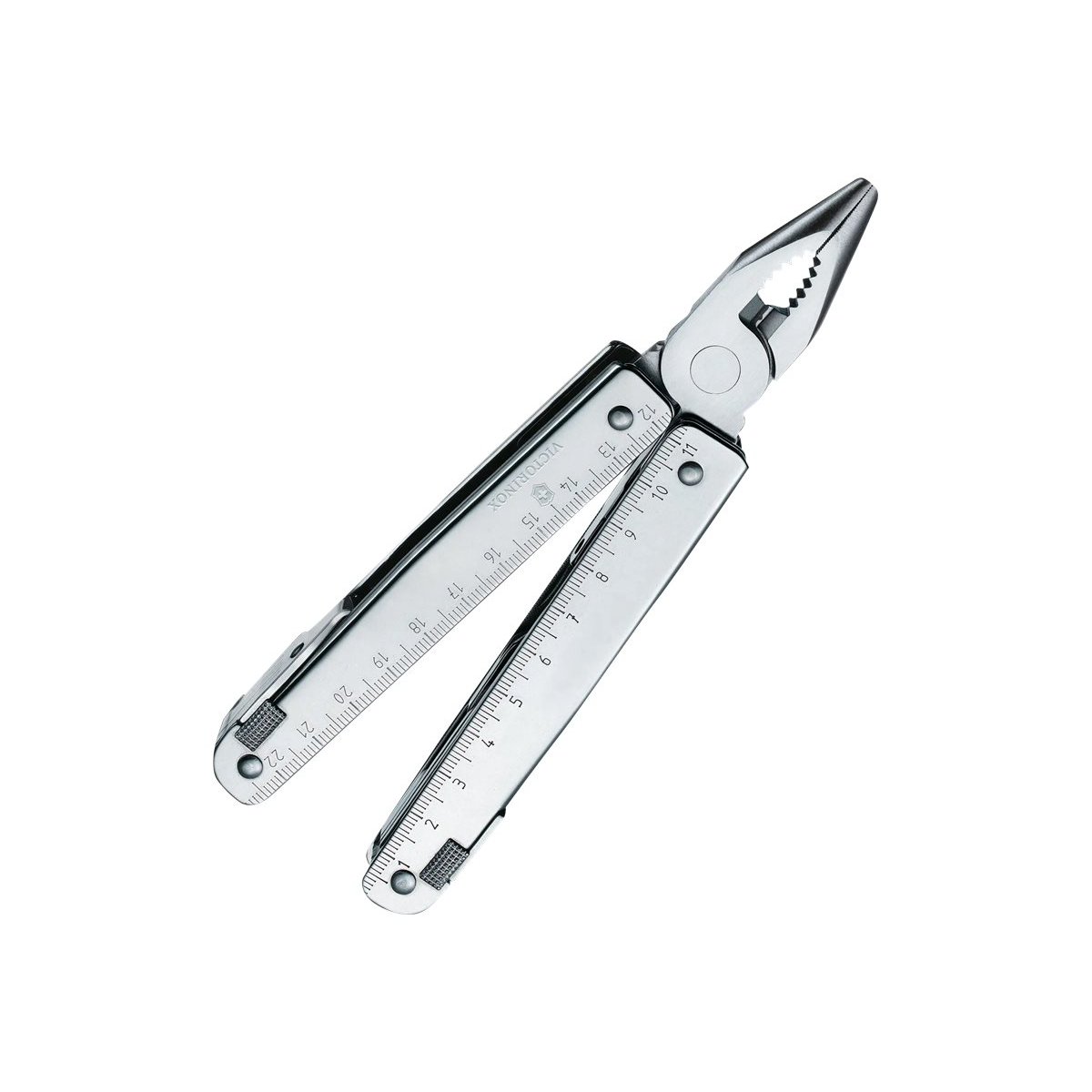 Victorinox Swiss Tool X Plus Multitool mit Leder-Etui silber