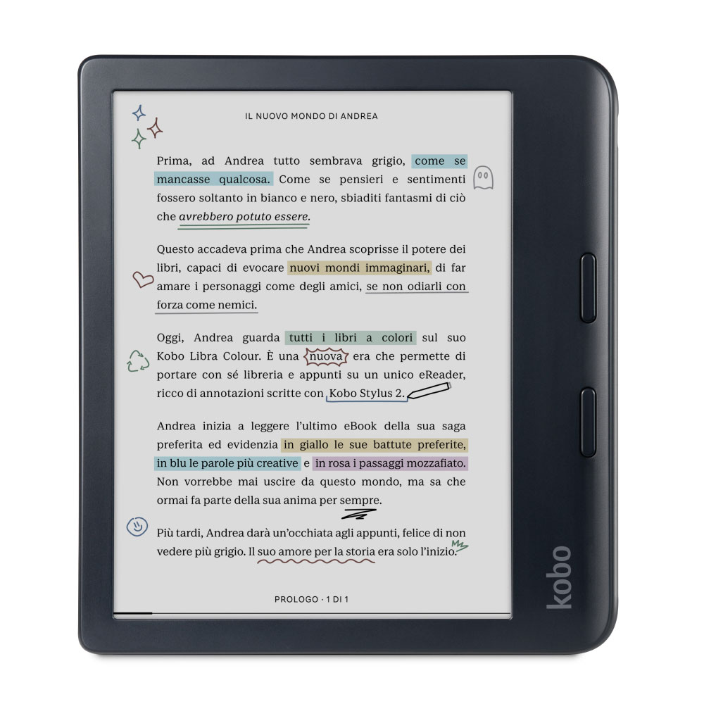 Kobo Libra Colour eBook-Reader schwarz Bundle incl. Stylus 2