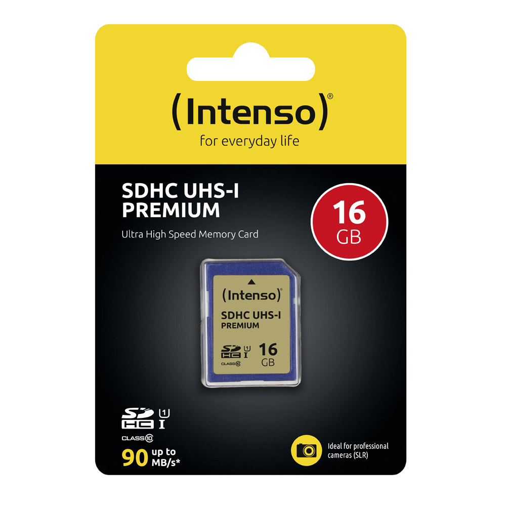 Intenso Premium SDHC UHS-I Class 10 Speicherkarte 16GB blau