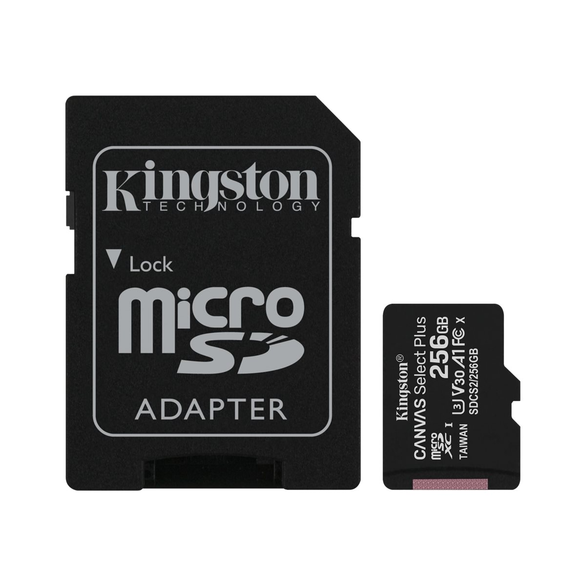 Kingston Canvas Select Plus microSD Speicherkarte SDCS2/256GB Class 10 (inkl. SD Adapter)