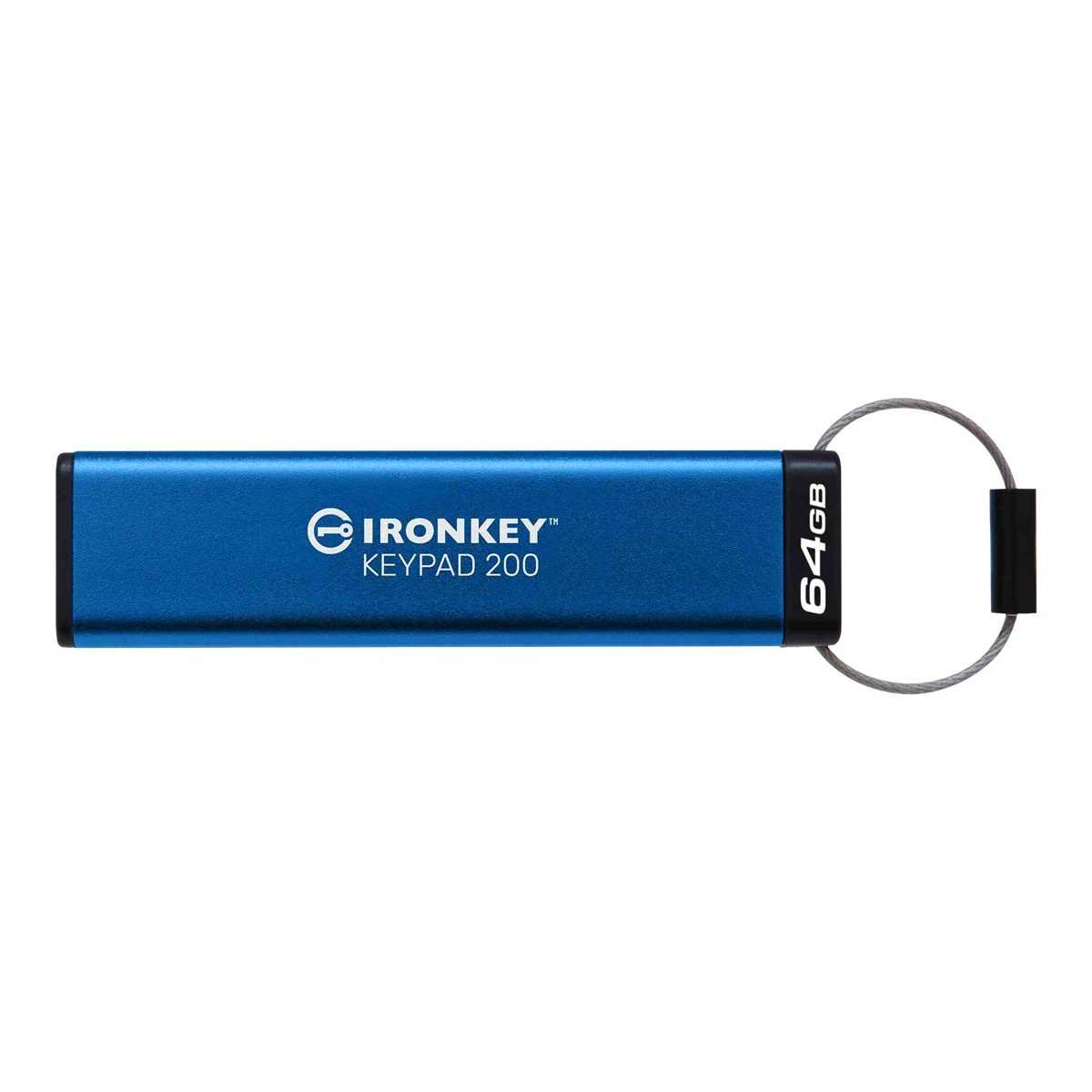 Kingston IronKey Keypad 200 Verschlüsselter USB-Stick 64GB blau