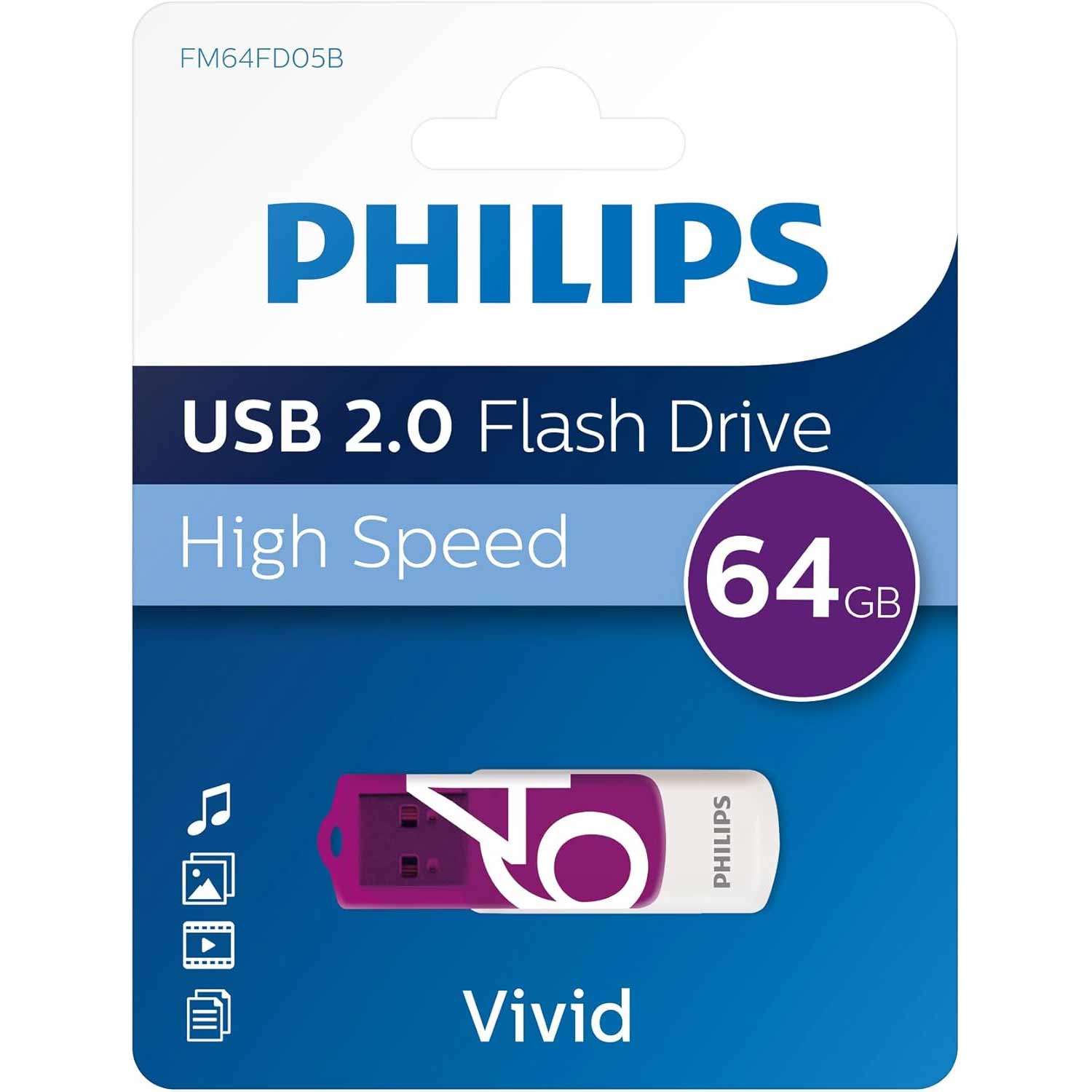 Philips Vivid USB 2.0 Speicherstick 64 GB