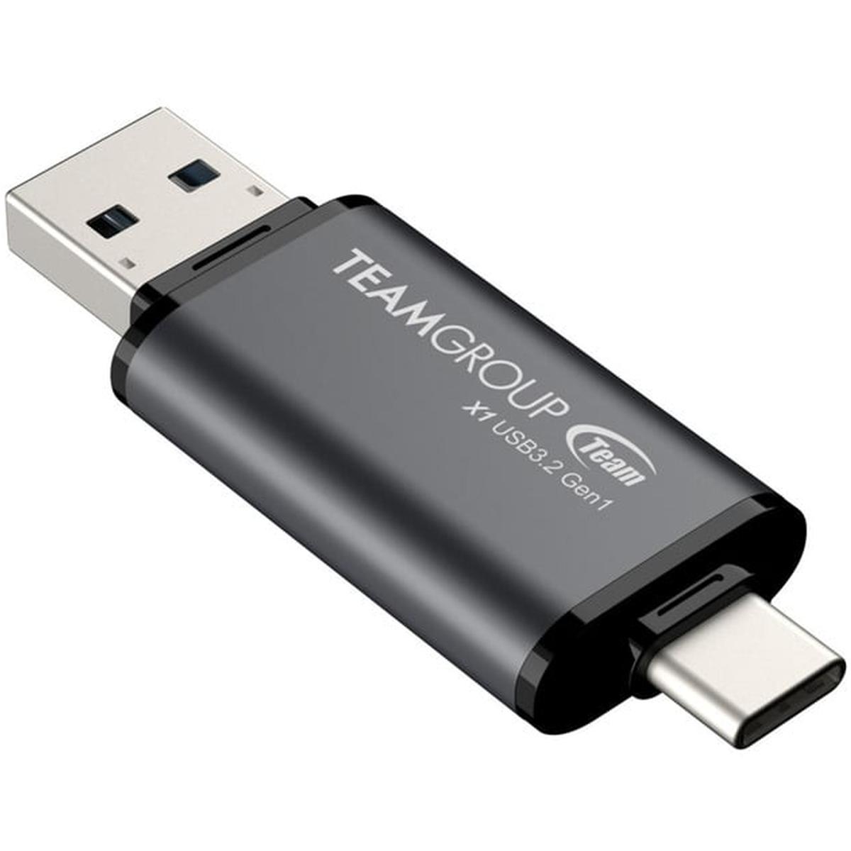 Team Group X1 USB-C-Stick 256GB schwarz