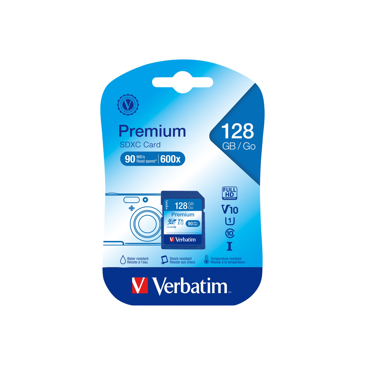 Verbatim Premium U1 SDXC Speicherkarte 128GB schwarz