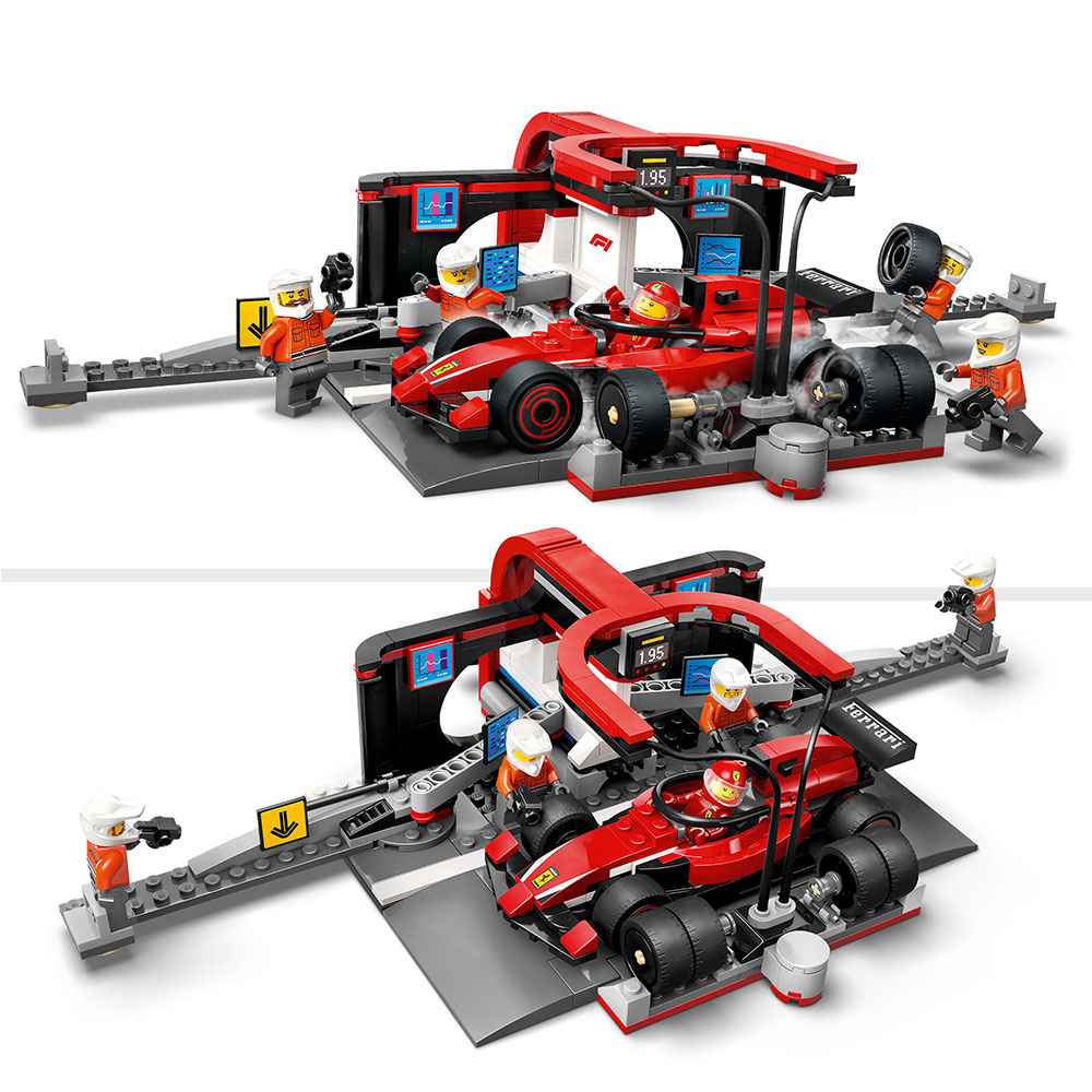 LEGO City - F1 Boxenstopp mit Boxencrew und Ferrari Flitzer (60443)