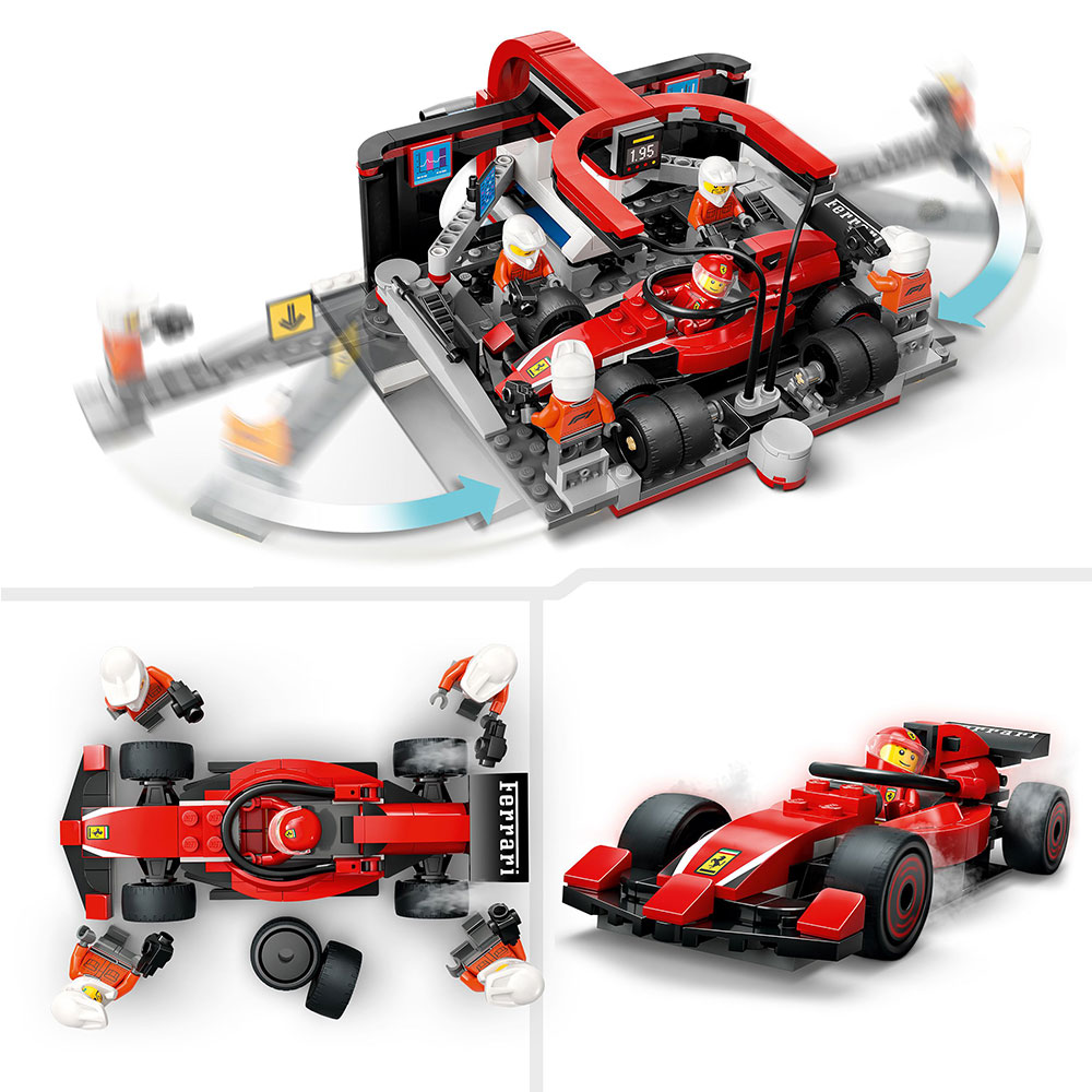 LEGO City - F1 Boxenstopp mit Boxencrew und Ferrari Flitzer (60443)