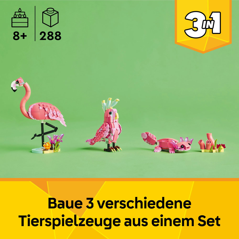 LEGO Creator 3-en-1 - Wild Animals: Pink Flamingo (31170)