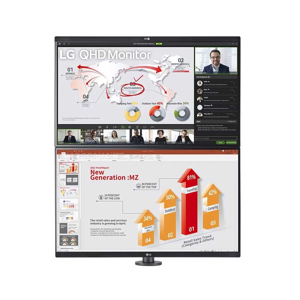 LG Ergo Dual 27QP88DP-BS 68.466 cm (27 Zoll) LED-Monitor