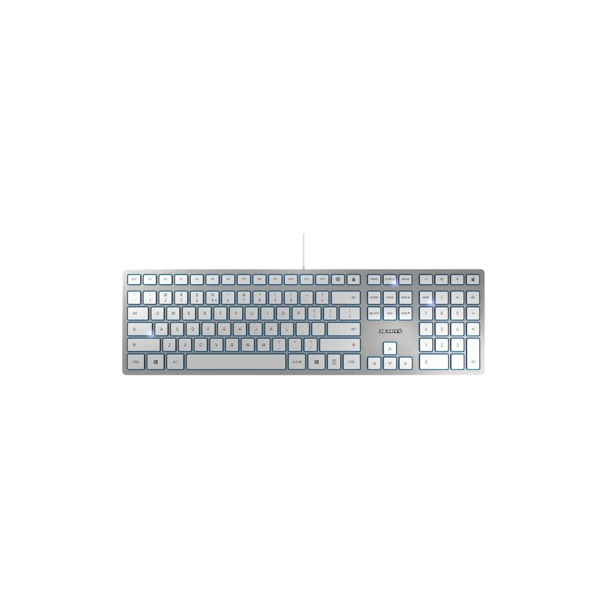 CHERRY KC 6000 SLIM FOR MAC Kabelgebundene Mac-Tastatur weiß/silber