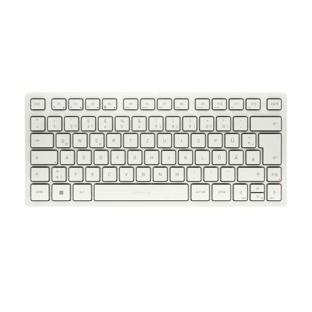 Cherry KW 7100 MINI BT Kompakte Multi-Device-Tastatur milk white