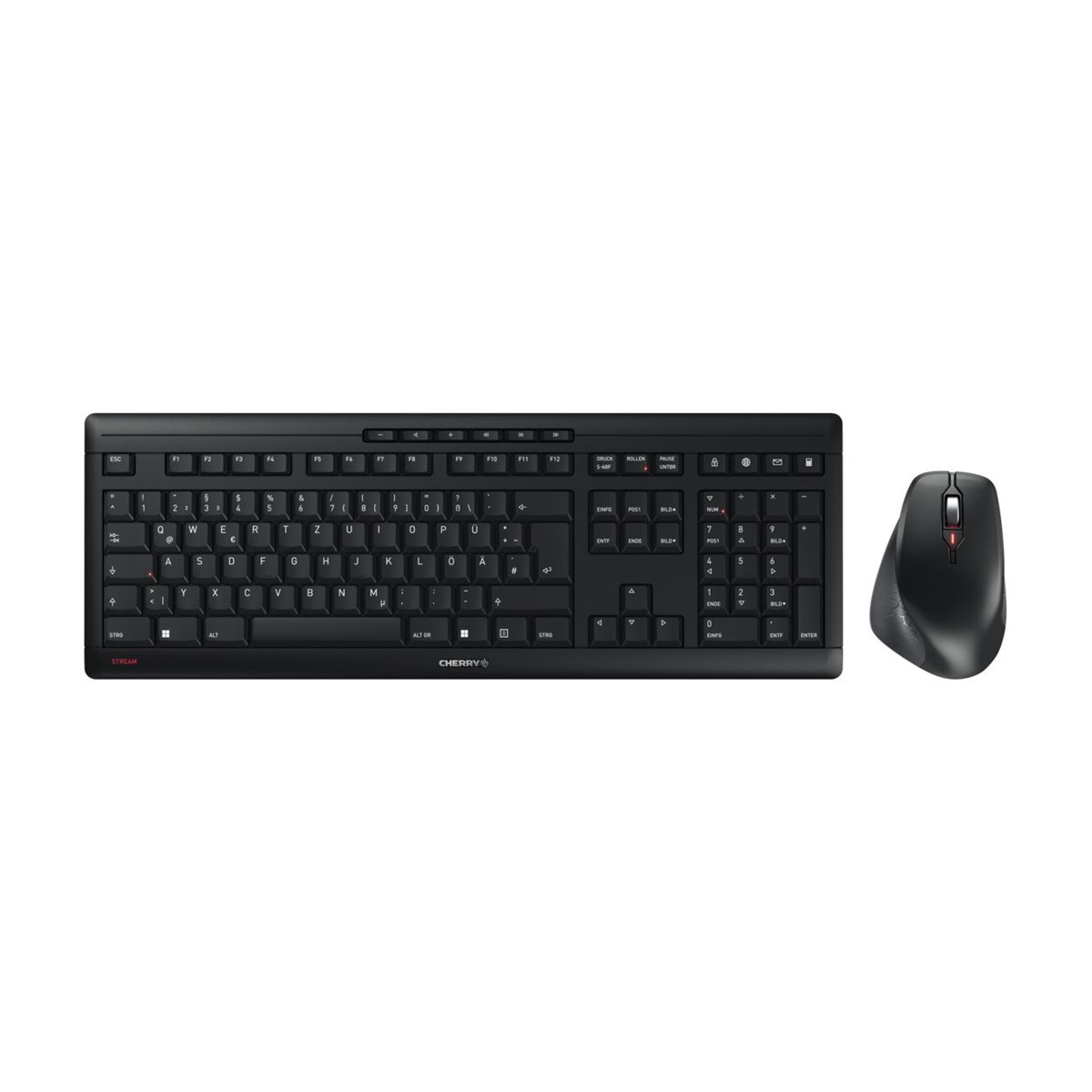 Cherry STREAM DESKTOP COMFORT Tastatur-und-Maus-Set schwarz
