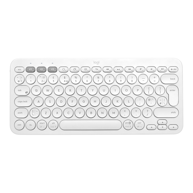 Logitech K380 kabellose Multi-Device Bluetooth-Tastatur mit Easy-Switch weiß