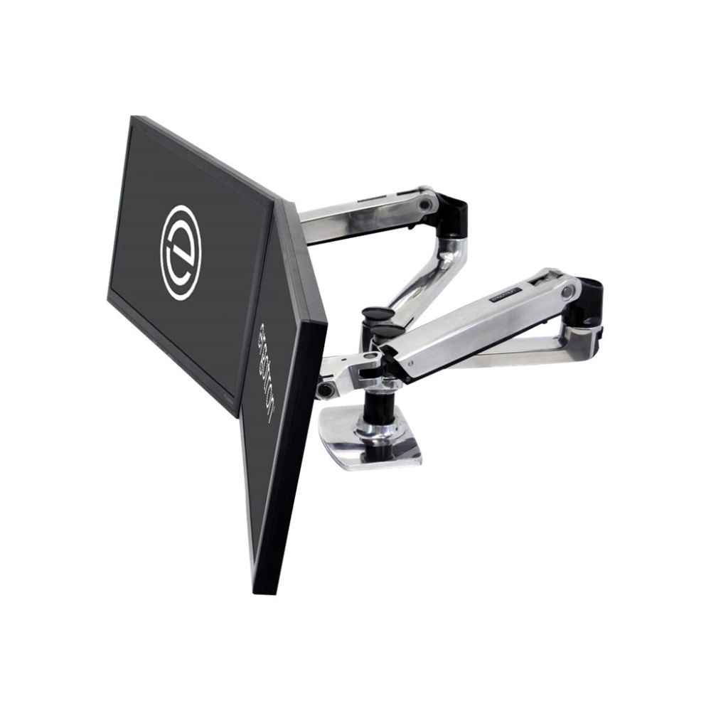 Ergotron LX Dual Side-by-Side Arm Tischhalterung silber