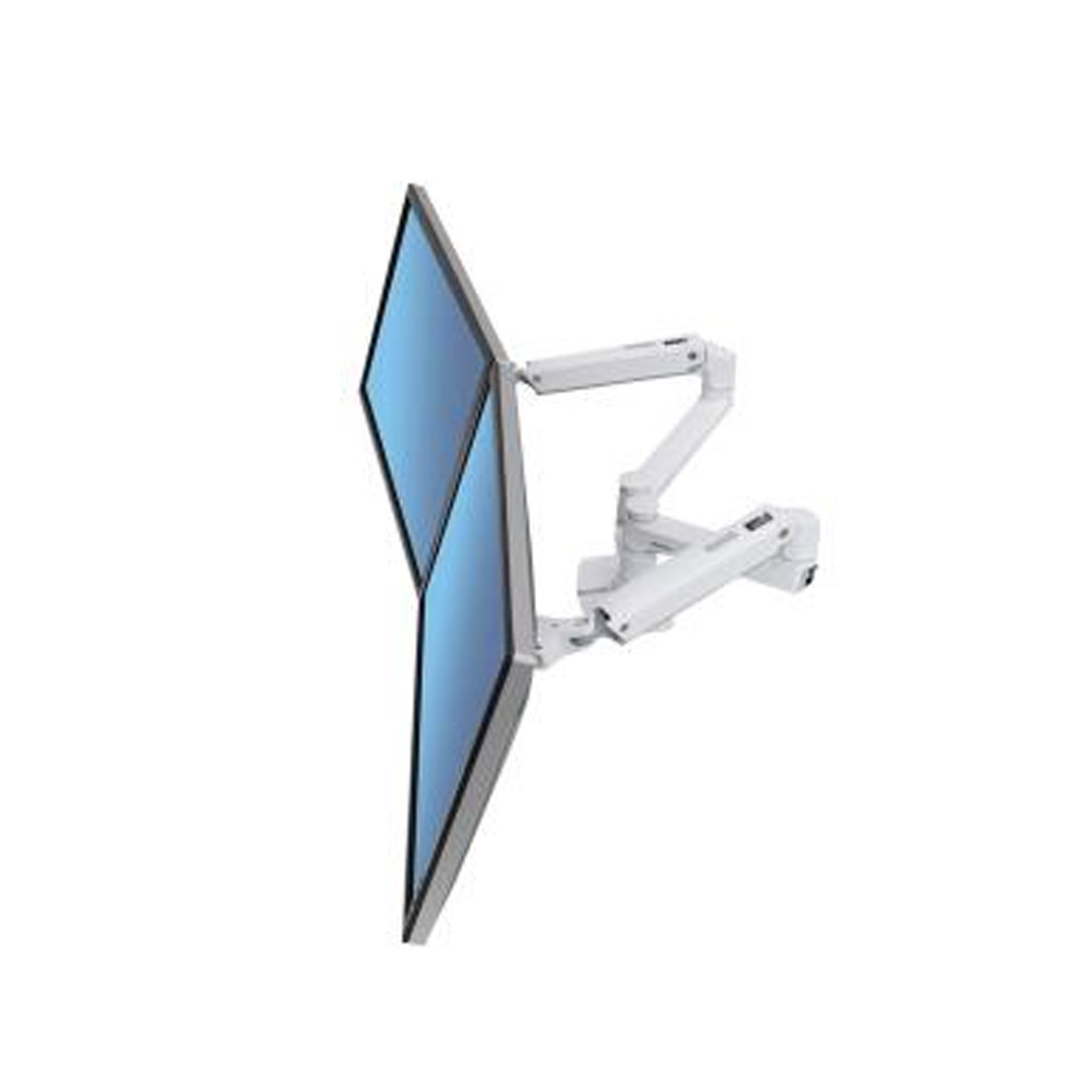 Ergotron LX Dual Monitorarm für zwei Monitore bis 68,58 cm (27 Zoll) weiß