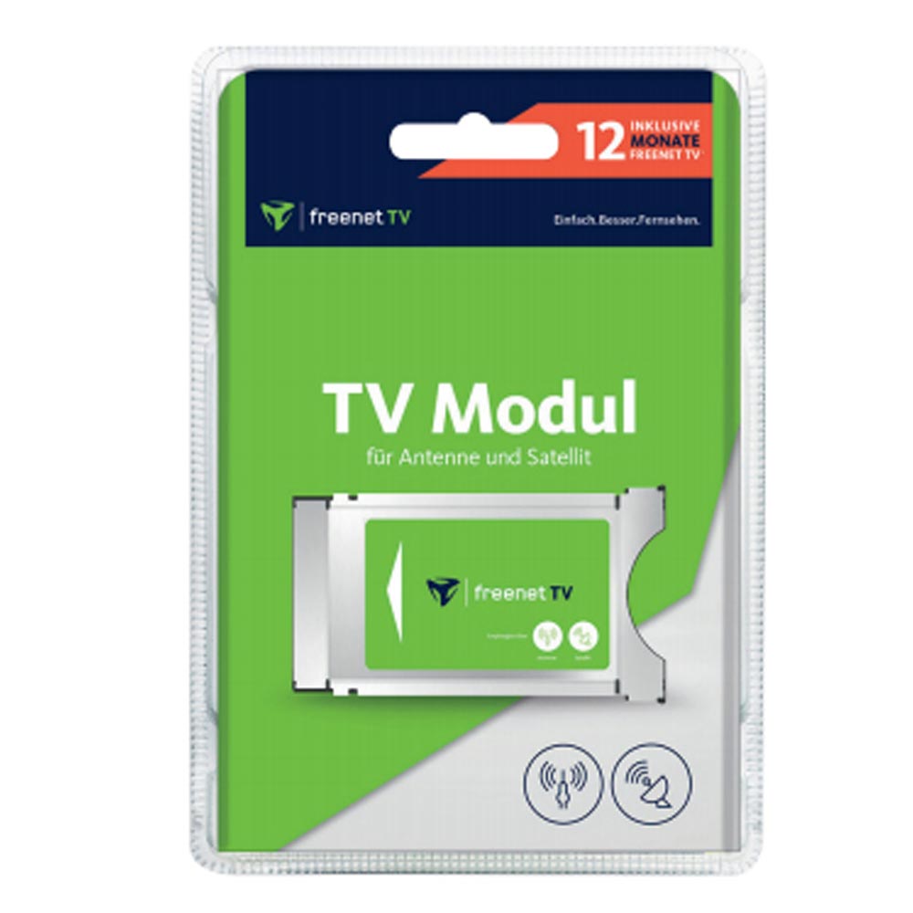 freenet TV CI+ Modul inkl. 12 Monate freenet TV Guthaben für Antenne DVB-T2 HD