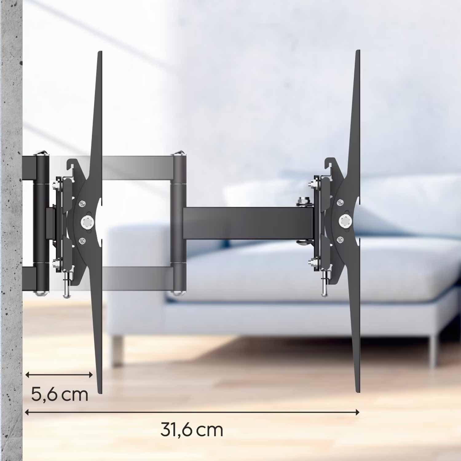 Hama TV-Wandhalterung schwenkbar neigbar ausziehbar 122 cm (48
