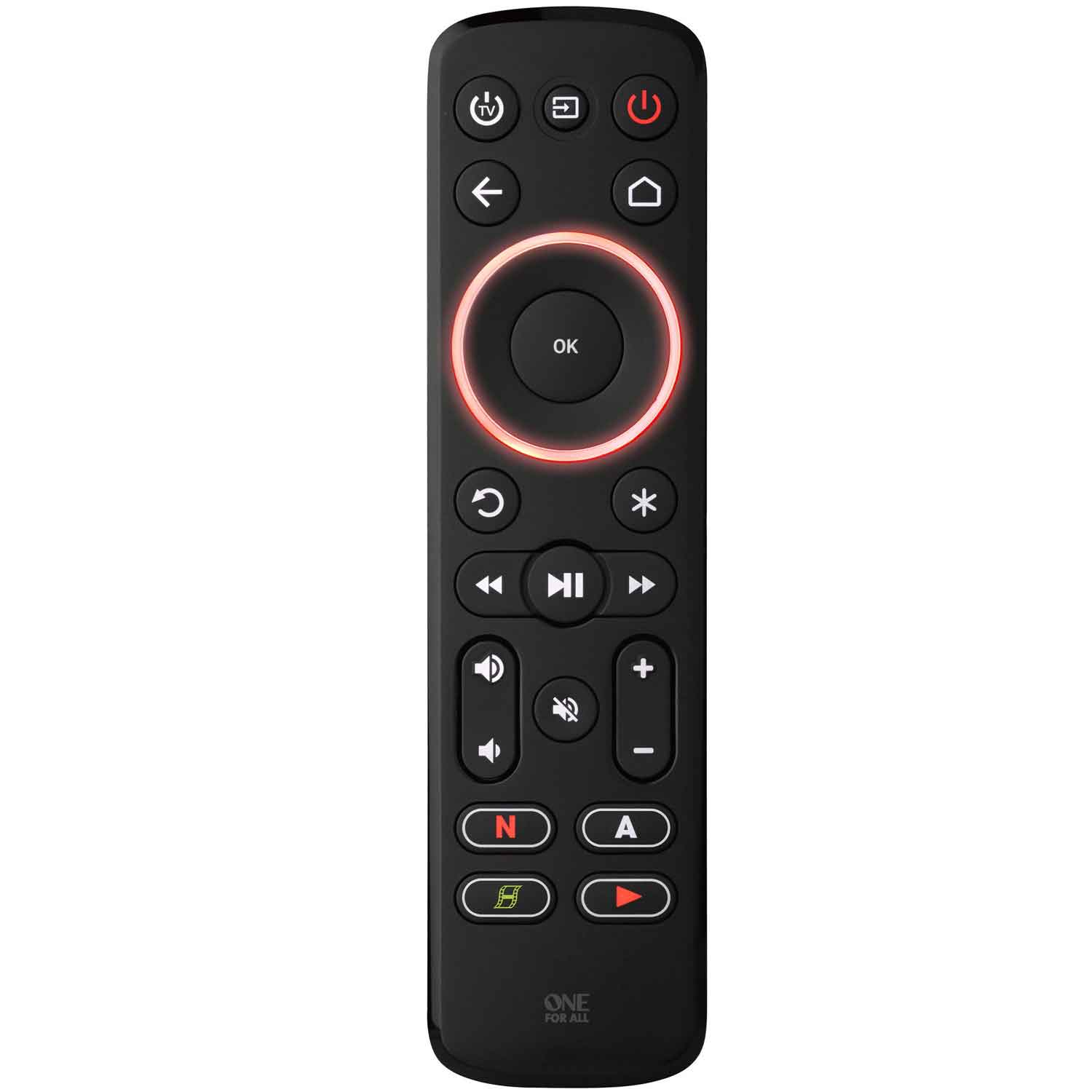 One for All URC7935 Streamer Universal Fernbedienung schwarz
