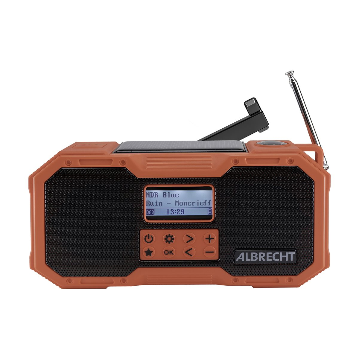 Albrecht 27911 DR 112 Outdoor Kurbelradio schwarz/rot