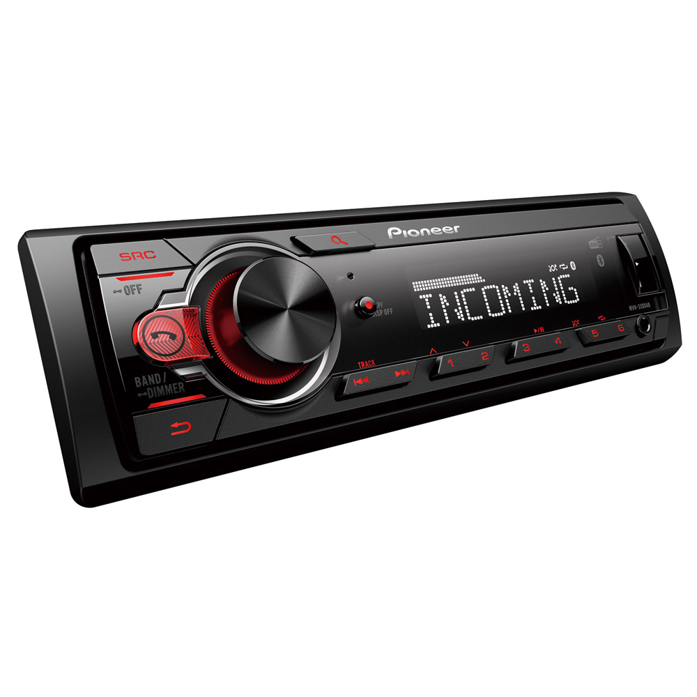 Pioneer MVH-330DAB Autoradio schwarz/grau/rot