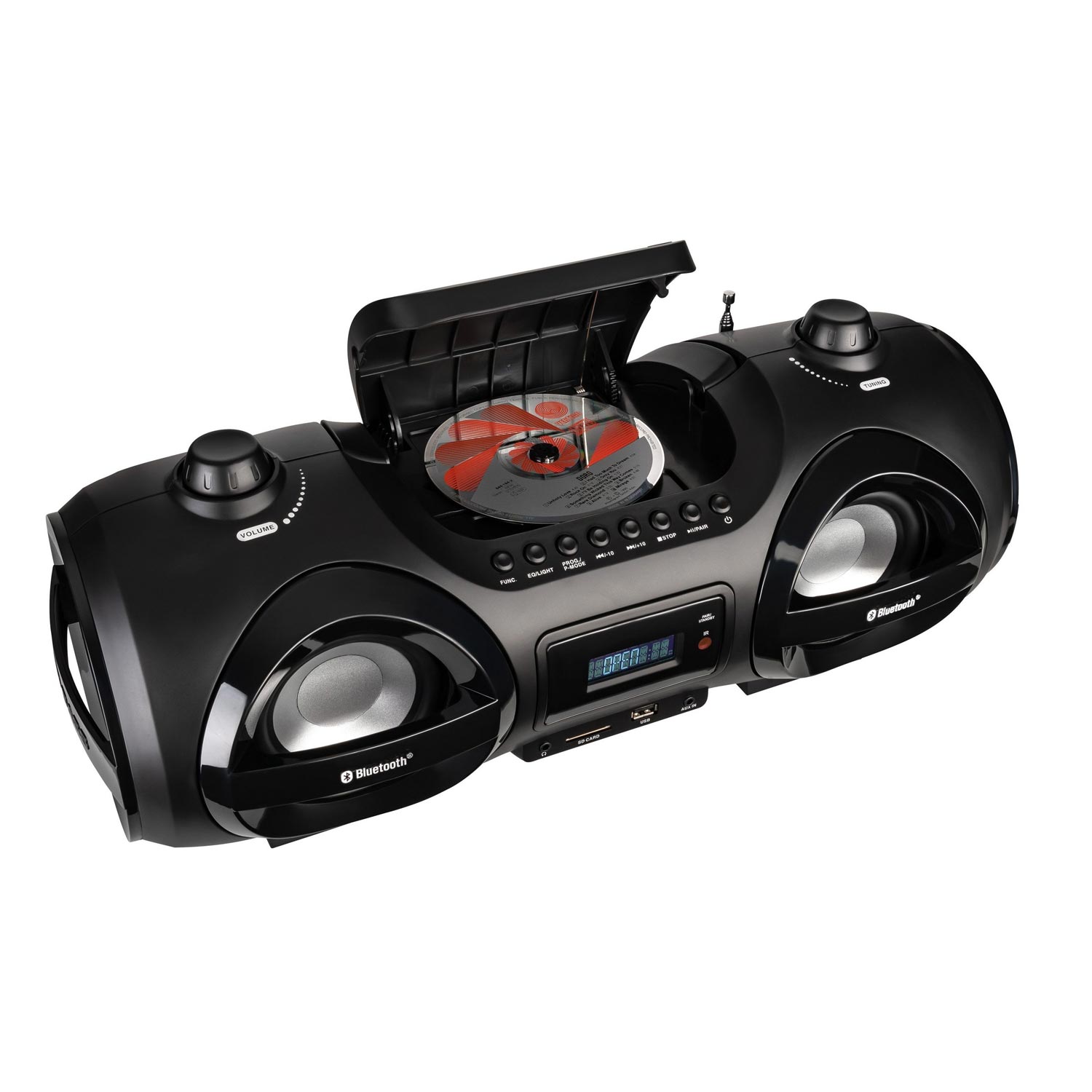 Reflexion CDR900BT Tragbare HiFi-Stereo Boombox schwarz
